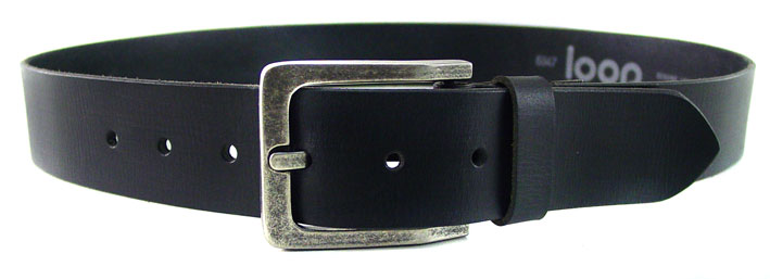 LOOP LEATHER BILLY BASIC BELT BLACK