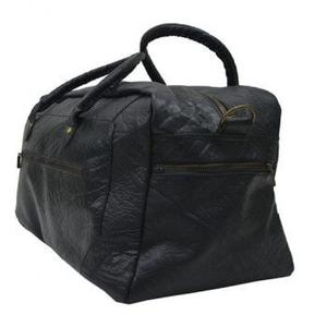 Indepal Leather Classic Duffle Bag Black