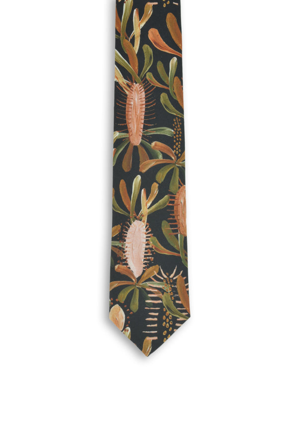 PEGGY AND FINN GRASS TREE BLACK COTTON TIE