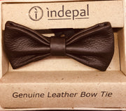 indepal leather Flannery Leather Bow Tie Brown
