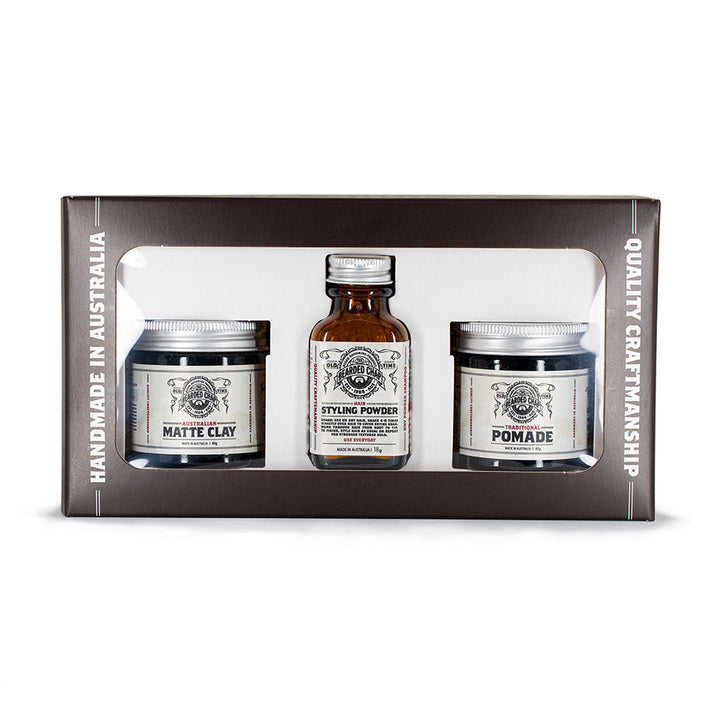 THE BEARDED CHAP HAIR STYLING TRILOGY KIT