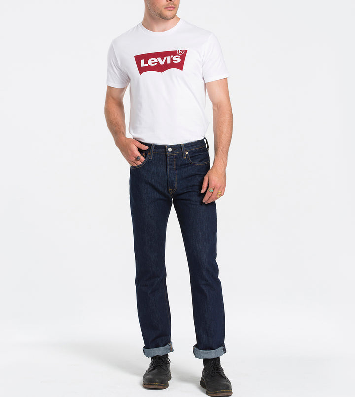 Levis 501 original fit jean rinse wash