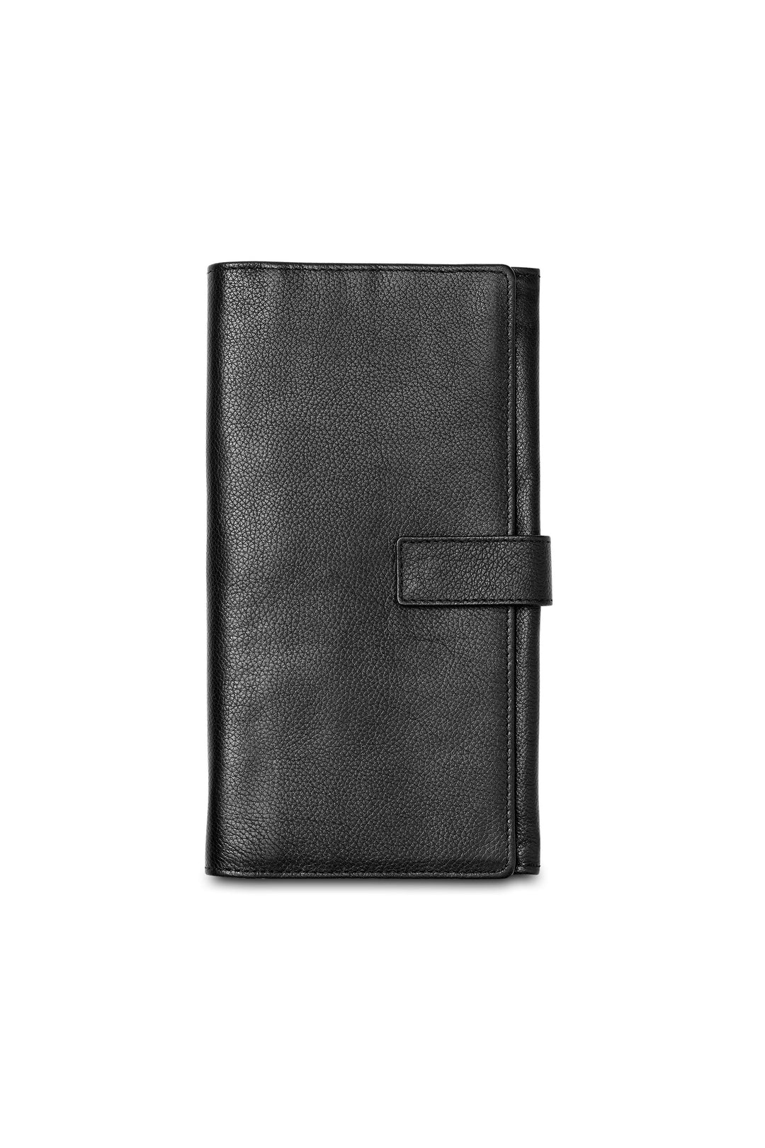 Loop leather Huntington travel wallet black