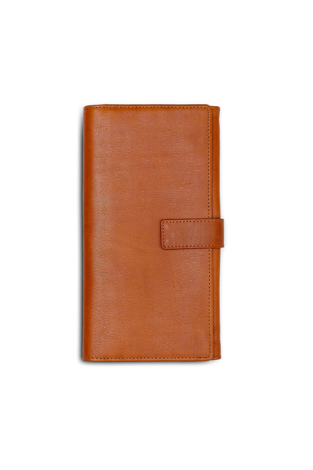 Loop leather Huntington travel wallet tan