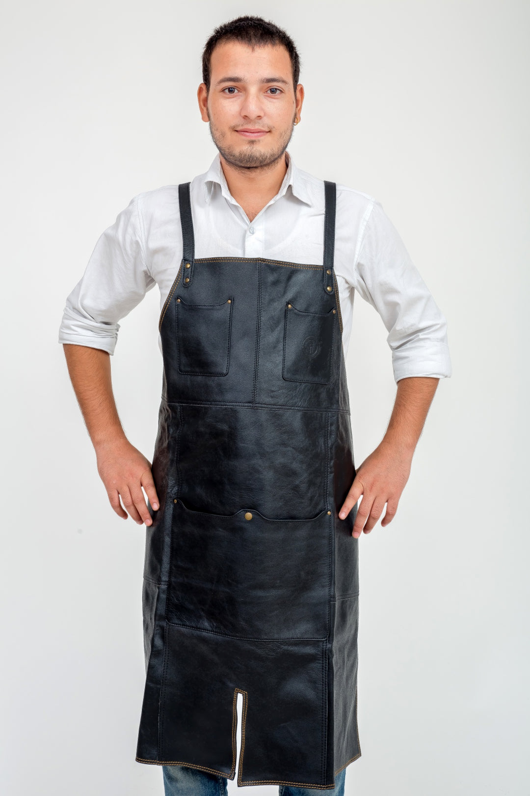 INDEPAL OLIVER LEATHER APRON