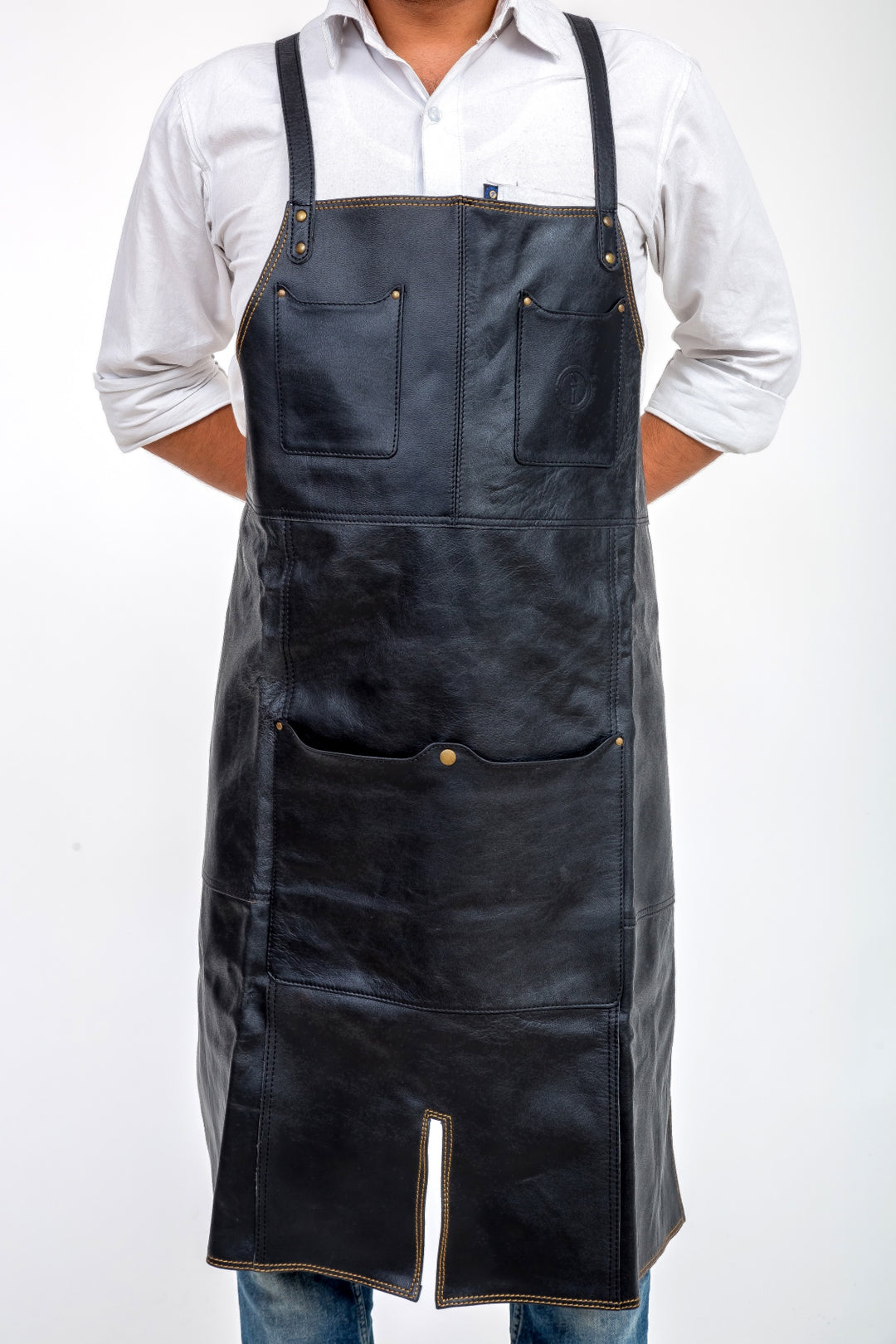 INDEPAL OLIVER LEATHER APRON