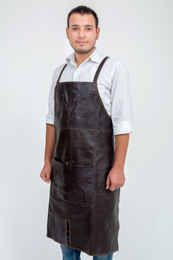 INDEPAL OLIVER LEATHER APRON