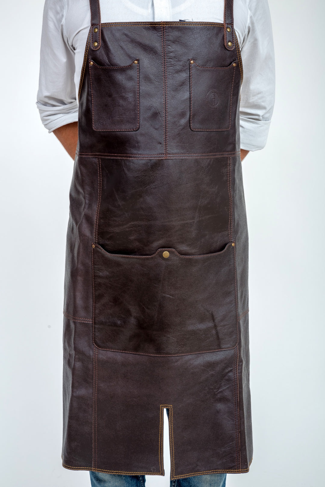 INDEPAL OLIVER LEATHER APRON