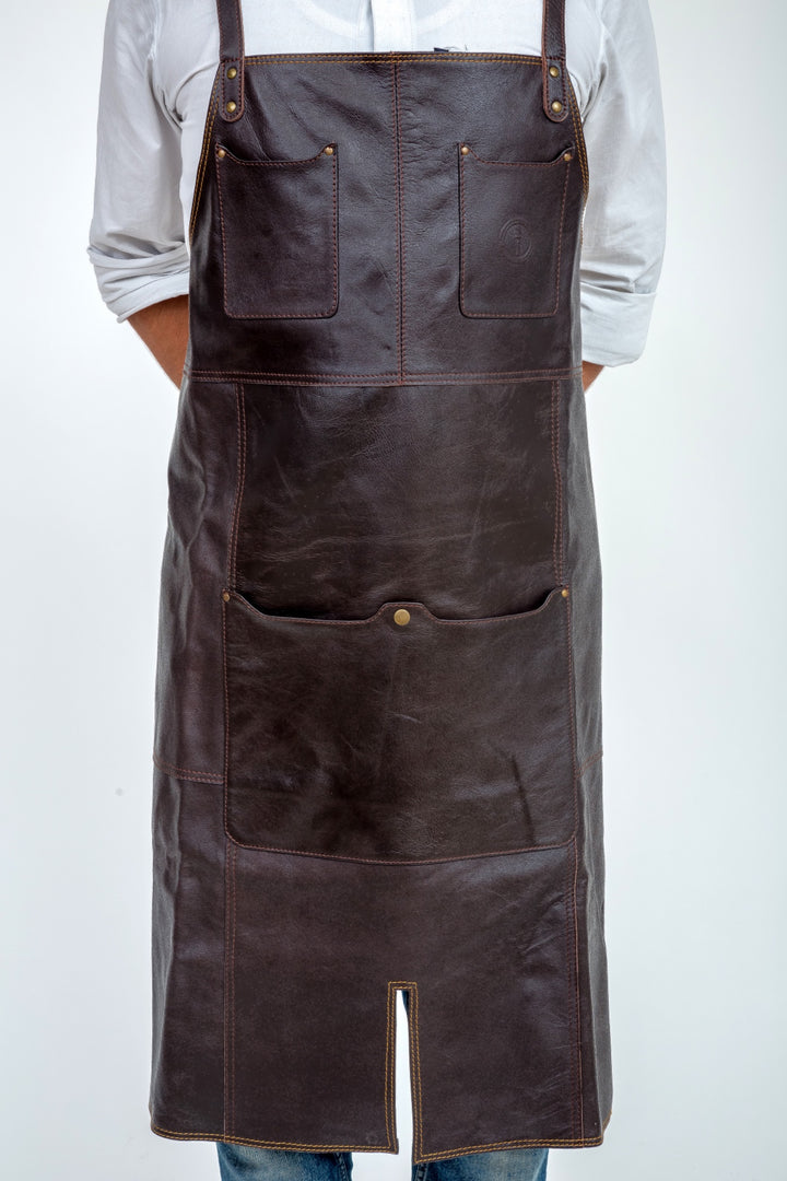 INDEPAL OLIVER LEATHER APRON