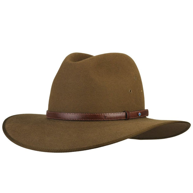 Akubra Coober pedy hat in khaki from Voss Store Avalon Beach Sydney 